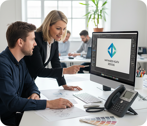 Logo setup and embroidery machines