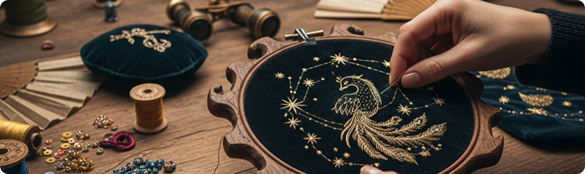 Specialist embroidery on unique items