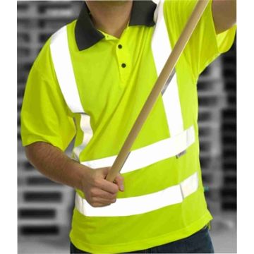 ROCKHAM ISO2O471 CLASS 2 COOLVIZ POLO SHIRT YELLOW
