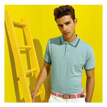 Men's classic fit tipped polo