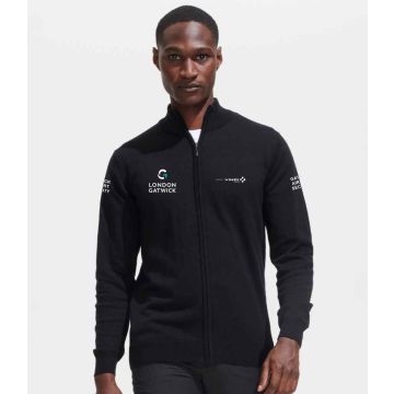 Mens Black Zipped Jersey