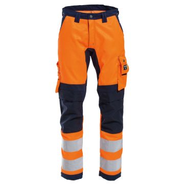 Hi-Vis Stretch Trousers - orange/navy - 30R