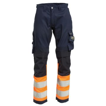 Hi-Vis Stretch Trousers - orange/navy - 30R
