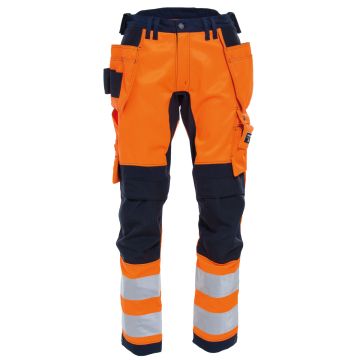 Hi-Vis Craftsman Stretch Trousers - orange/navy - 30R