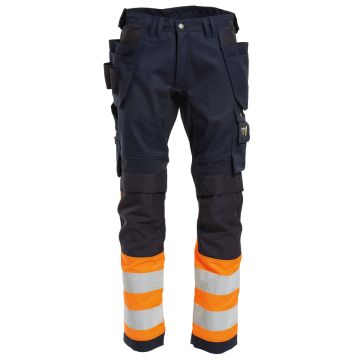 Hi-Vis Ladies Craftsman Stretch Trousers - orange/navy - Ladies 8
