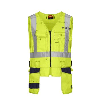 Hi-Vis Craftsman Stretch Vest - yellow/navy - XS