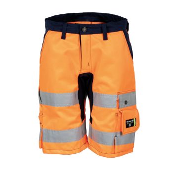 Hi-Vis Stretch Shorts - orange/navy - 30R