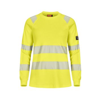 Flame Retardant Ladies Long Sleeves T-shirt - yellow - M