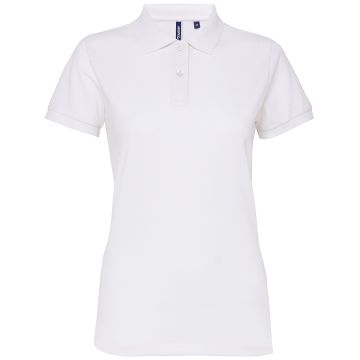 Women�s polycotton blend polo - White - XS