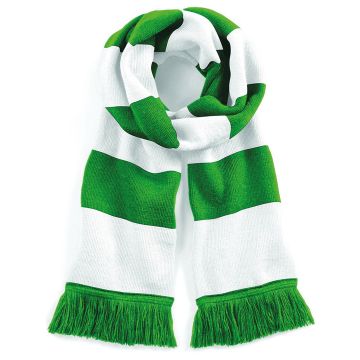 Stadium scarf - Kelly Green/White - One size