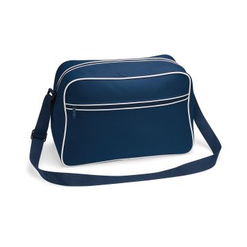 Retro shoulder bag - French Navy/White - One size