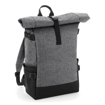 Block roll-top backpack
