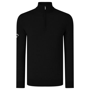 Ribbed � zip Merino sweater