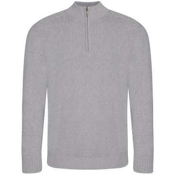 Wakhan ¼ regen zip knit sweater - Heather Grey - XL