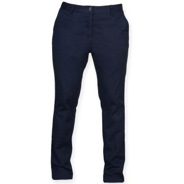 Women's stretch chinos - Navy - XS