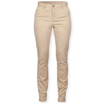 Stone - XL - Women's stretch chinos - tag-free