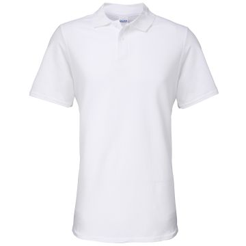 Softstyle� adult double piqu� polo - White - XL