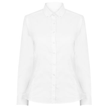 Women's modern long sleeve Oxford shirt - White - XS