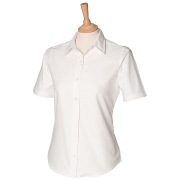 Women's short sleeve classic Oxford shirt - White - XS