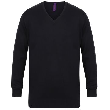 12 gauge v-neck jumper - Navy - XS