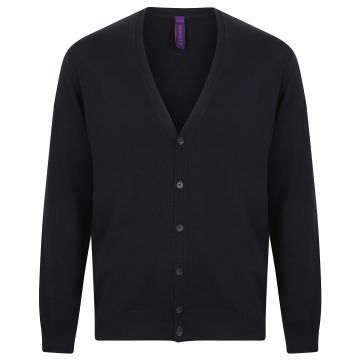 V-button cardigan - Navy - XL