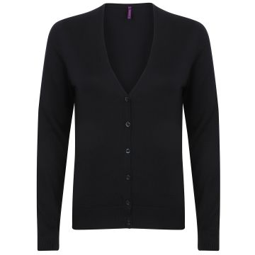Women's v-neck cardigan - Navy - XS