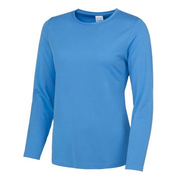Women's long sleeve cool T - Sapphire Blue - XS