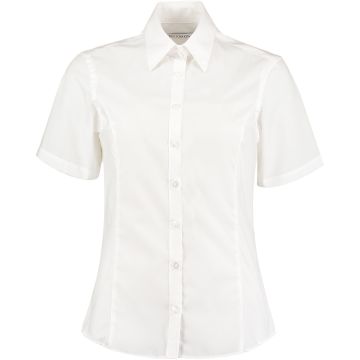 Business blouse short-sleeved (tailored fit) - White - Wom 8
