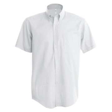 Men's short-sleeved Oxford shirt - White - XL