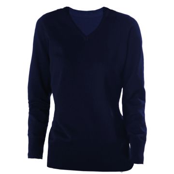 Ladies' V-neck jumper - Navy - XL