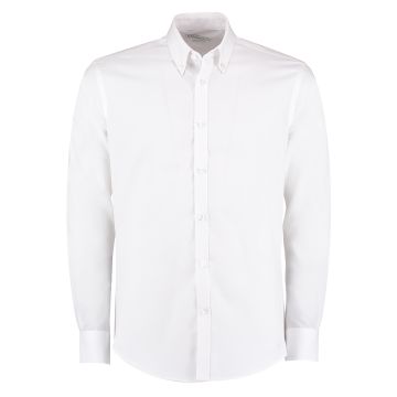 Slim fit non-iron Oxford twill shirt long-sleeved (slim fit) - White - 18
