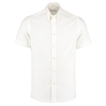 Premium Oxford shirt short-sleeved (tailored fit) - White - 19.5