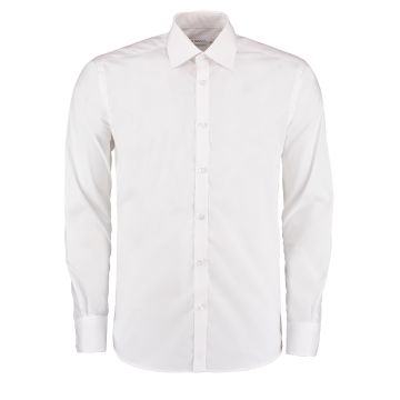 Business shirt long-sleeved (slim fit) - White - 18