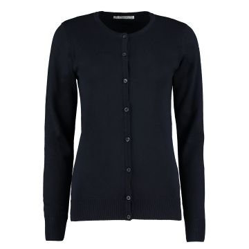 Women's Arundel crew neck cardigan long sleeve (classic fit) - Navy - Wom 8