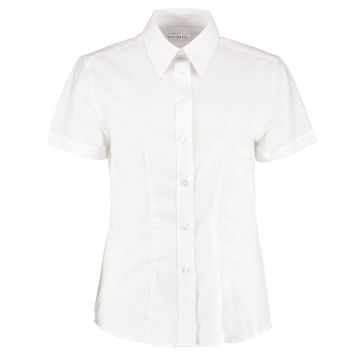 Women's workplace Oxford blouse short-sleeved (tailored fit) - White - Wom 8