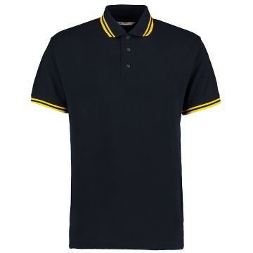 Tipped collar polo (classic fit) - Navy/Yellow - XL