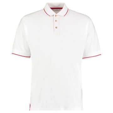 St Mellion polo (classic fit) - White/Red - XL