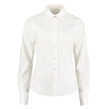 Women's corporate Oxford blouse long-sleeved (tailored fit) - White - Wom 8