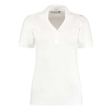 Sophia v-neck polo (regular fit) - White - Wom 18
