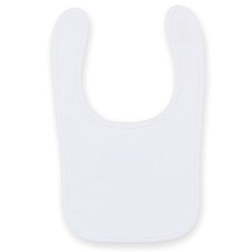 Plain and contrast bib - White - One size