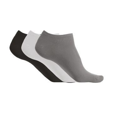 Microfibre sneaker socks (3 pairs per pack) - Storm Grey/White/Black - Socks UK 3/5.5