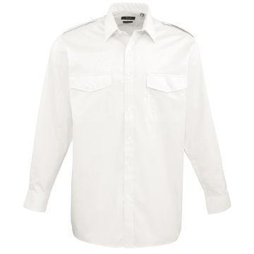 Long sleeve pilot shirt - White - 19