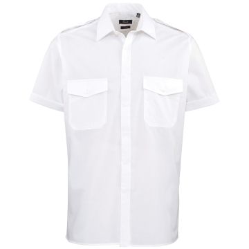 Short sleeve pilot shirt - White - 19