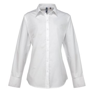 Women's supreme poplin long sleeve shirt - White - Wom 8