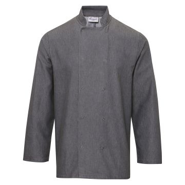 Denim chef's jacket - Grey Denim - XS