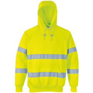 Hi-vis hooded sweatshirt (B304) - Yellow - XL