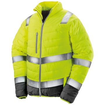 Soft padded safety jacket - Fluorescent Yellow - XL