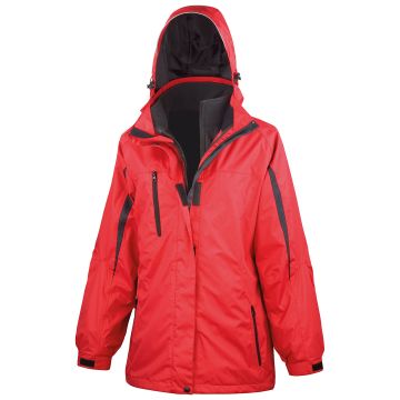 Red / Black - XS - Women's 3-in-1 journey jacket with softshell inner