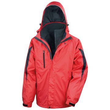 3-in-1 journey jacket with softshell inner - Red/Black - XL