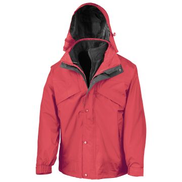 3-in-1 zip and clip jacket - Red/Black - XS